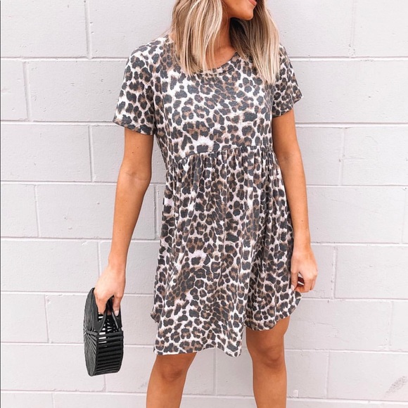 dottie couture Dresses & Skirts - Cutest cotton Leopard Shift Dress